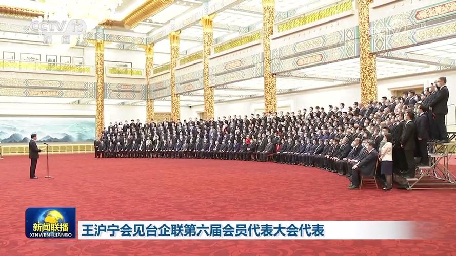 王沪宁会见台企联第六届会员代表大会代表