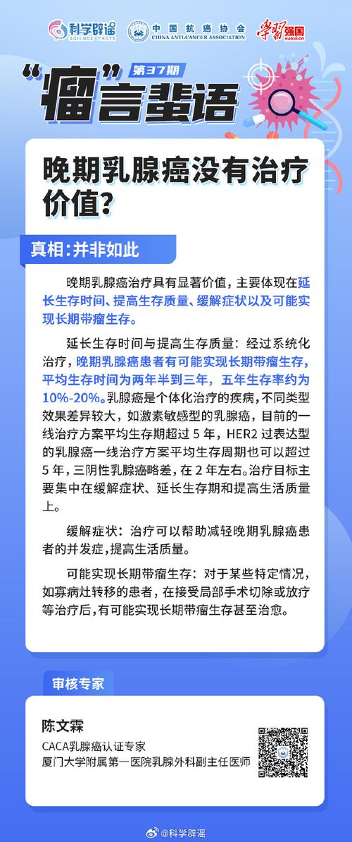 专家:晚期乳腺癌是提升患者五年生存率的一个重要挑战